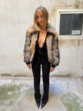 Vintage Fox Fur Zip Jacket