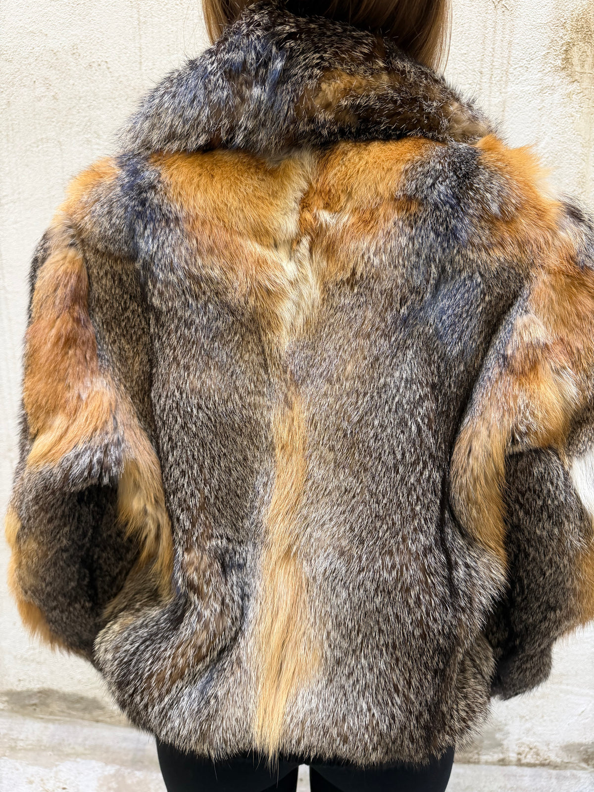 Vintage Fox Fur Zip Jacket