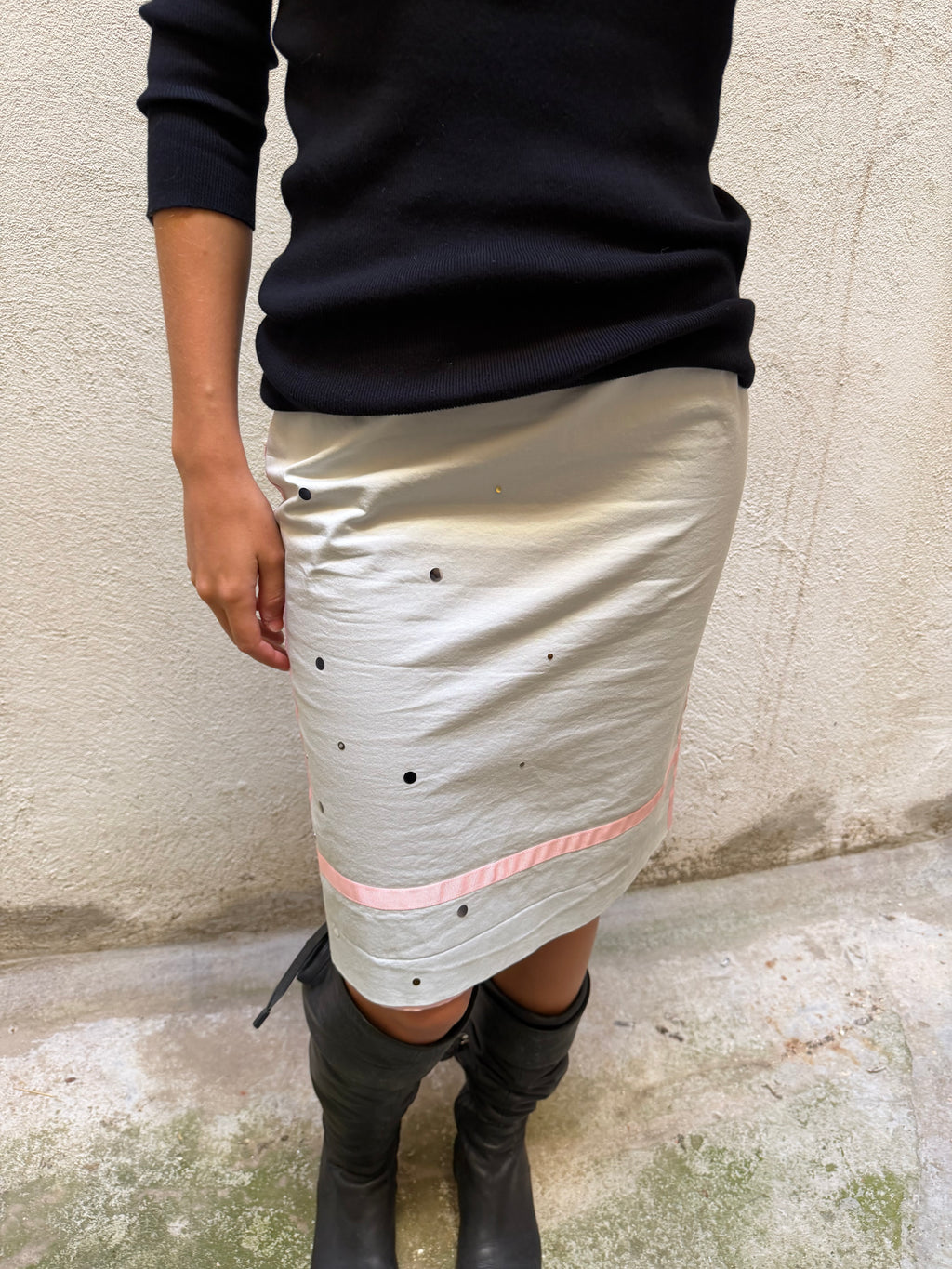 Alain Manoukian Studded Midi Skirt