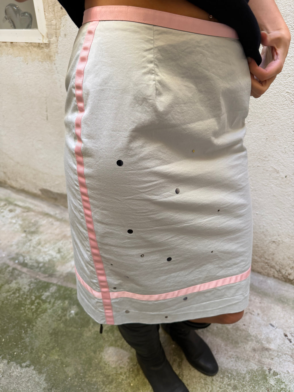 Alain Manoukian Studded Midi Skirt