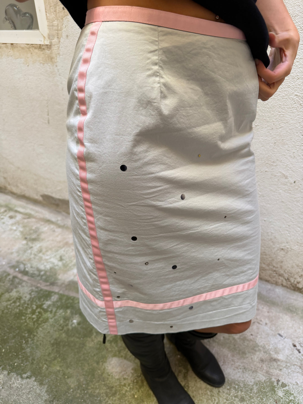 Alain Manoukian Studded Midi Skirt