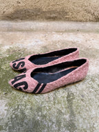 Pointed Toe Graphic Print Ballet Flats