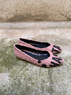 Pointed Toe Graphic Print Ballet Flats