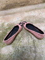 Pointed Toe Graphic Print Ballet Flats