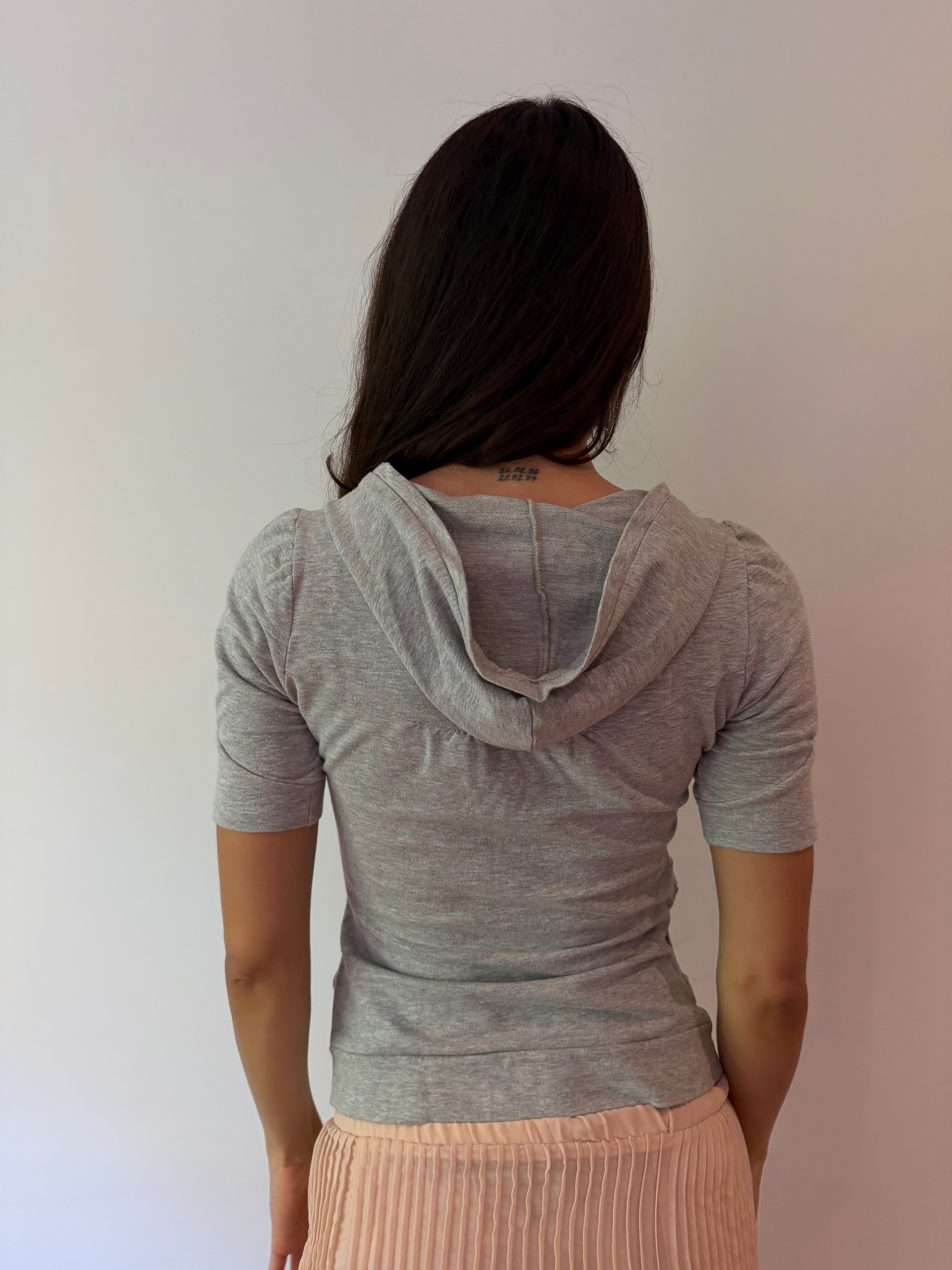 Hooded V-Neck Top