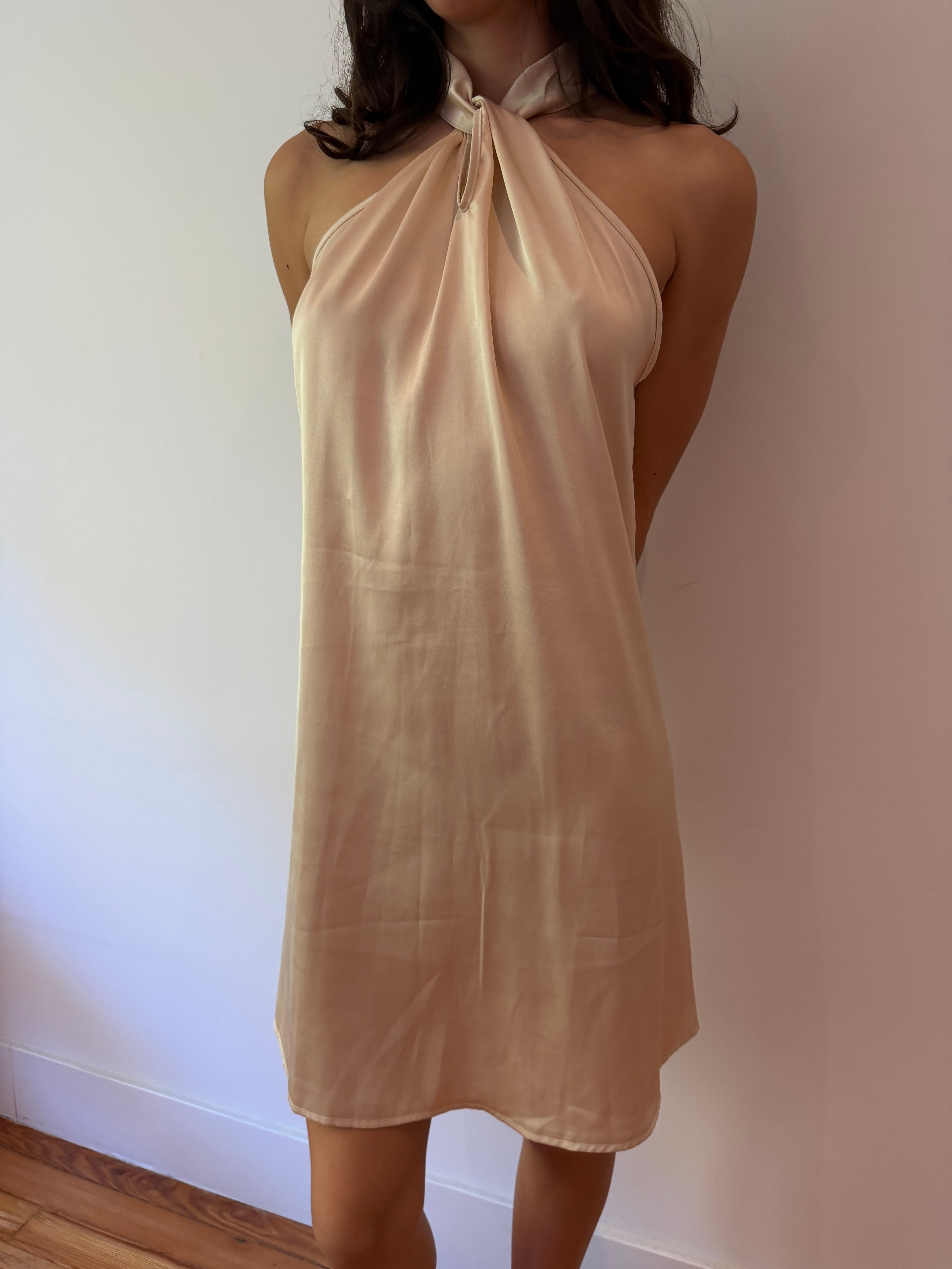 Satin Halter Dress