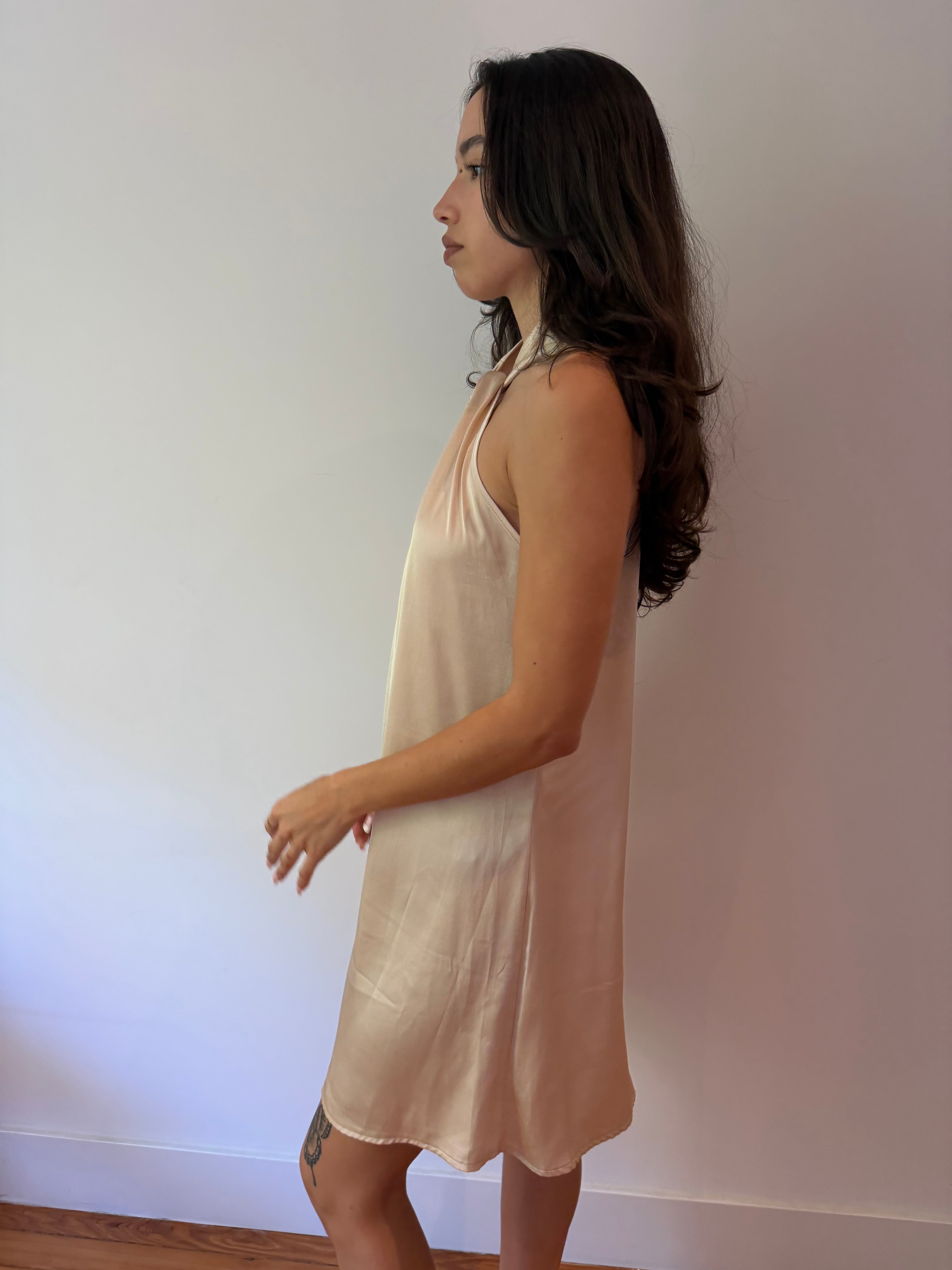 Satin Halter Dress