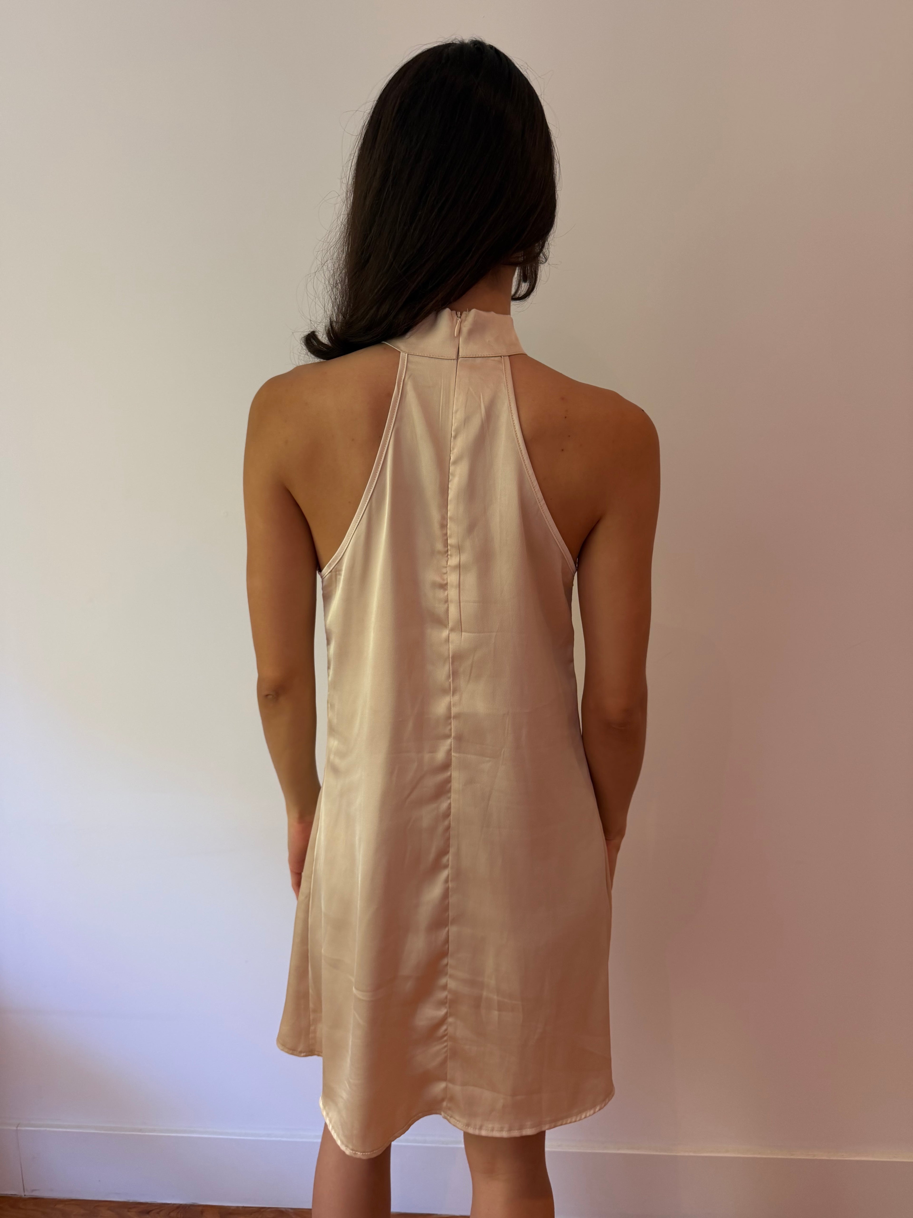 Satin Halter Dress