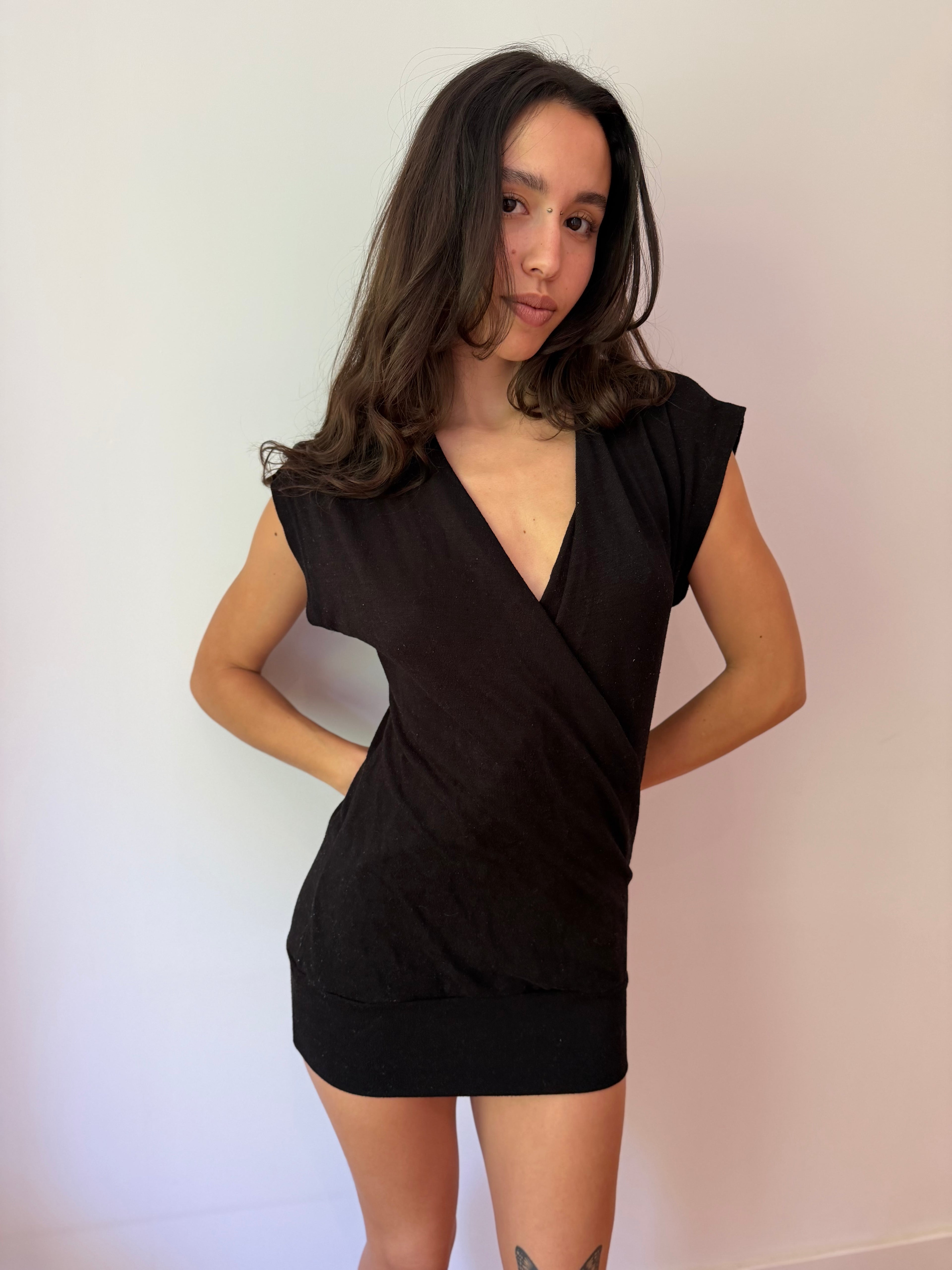 V-Neck Mini Dress