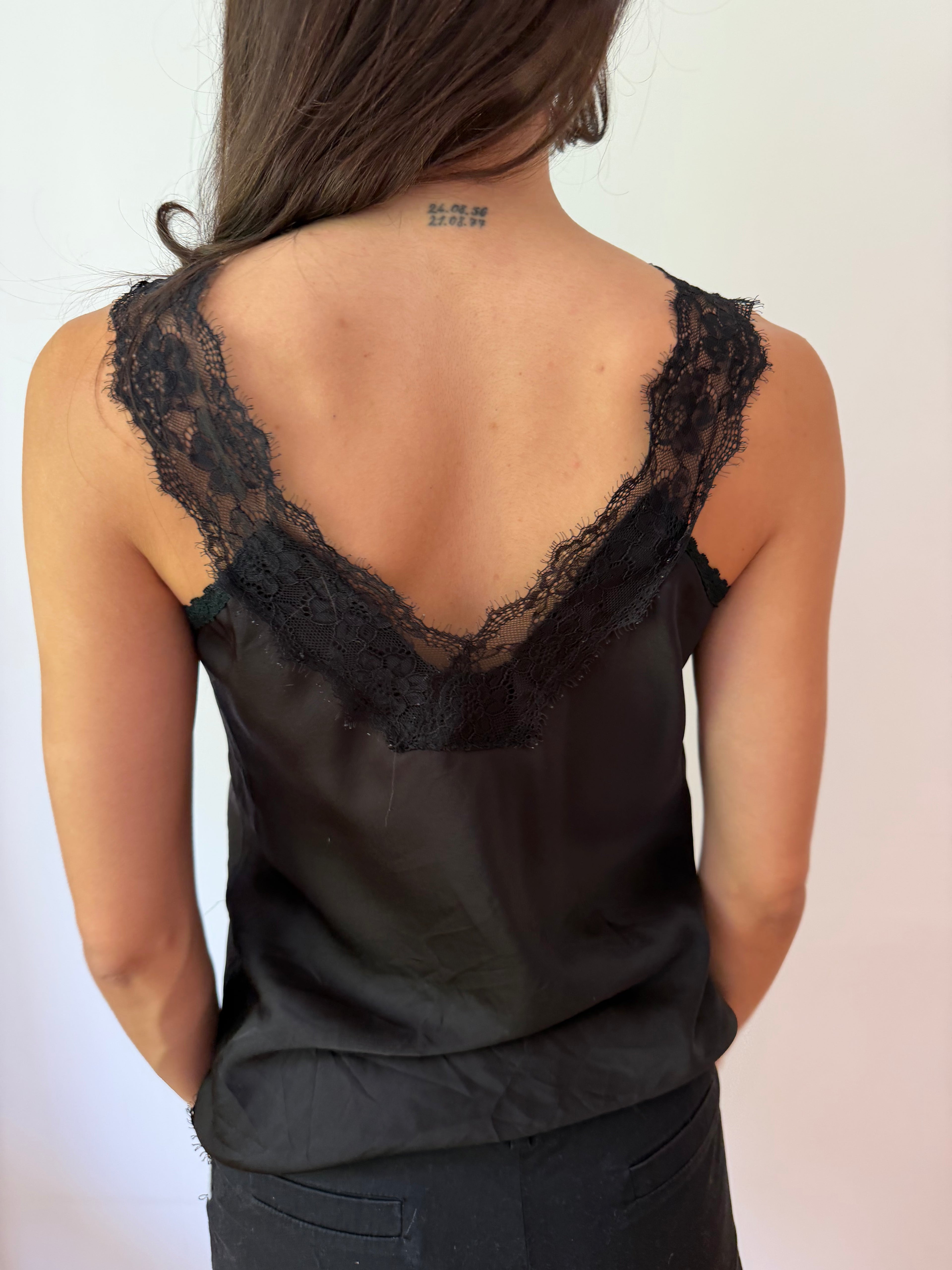 Vintage Satin Lace Tank
