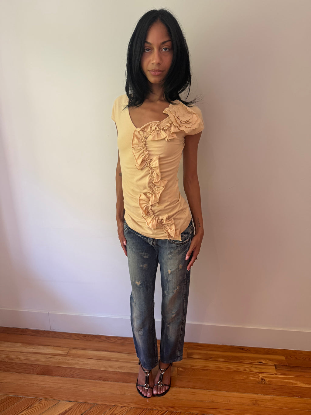 Frankie Morello Buckle Jeans