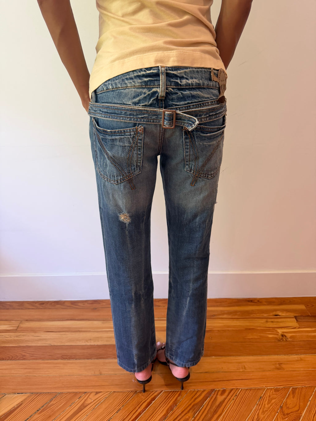 Frankie Morello Buckle Jeans