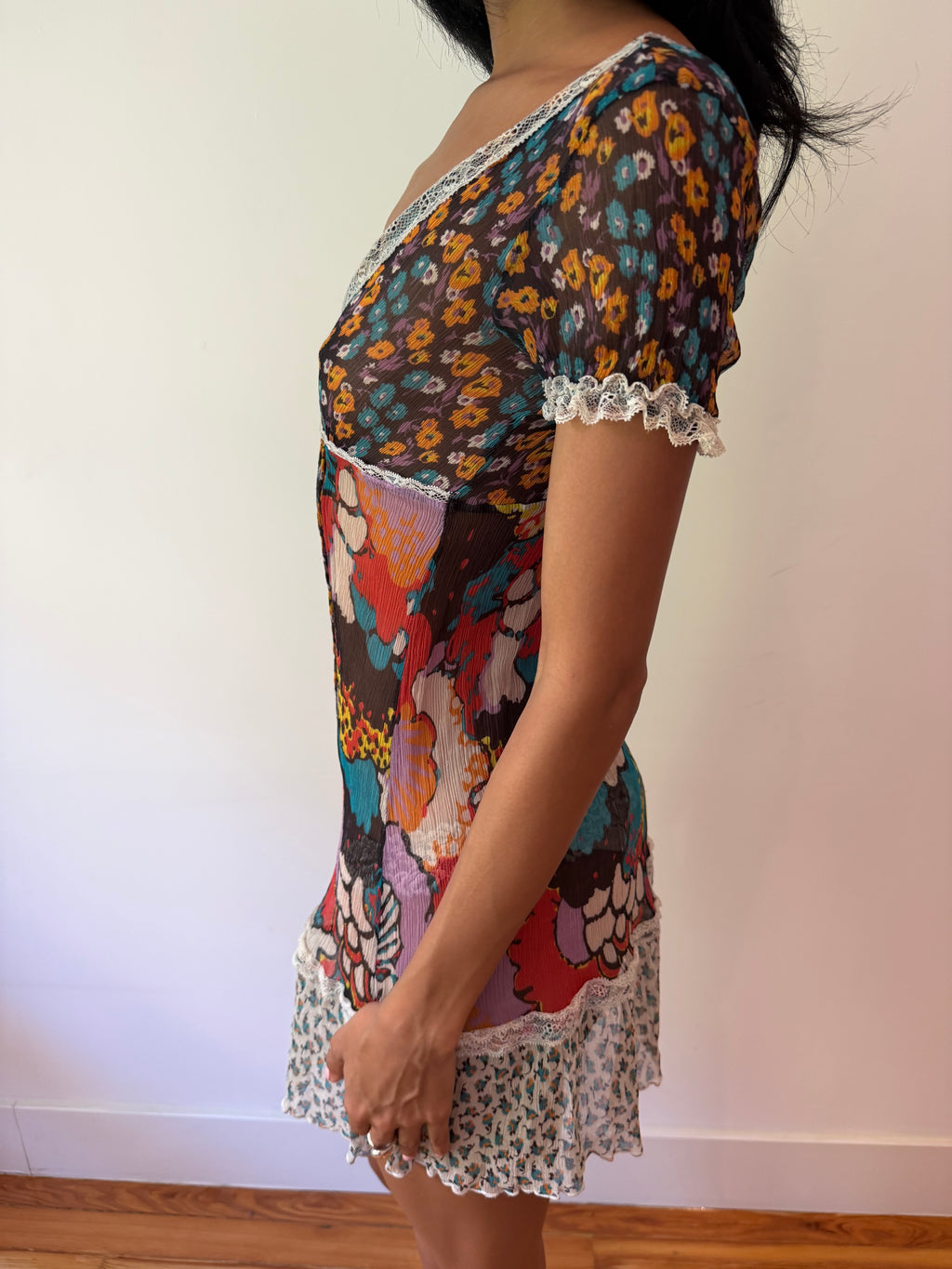Italian Brand Sheer Mini Dress