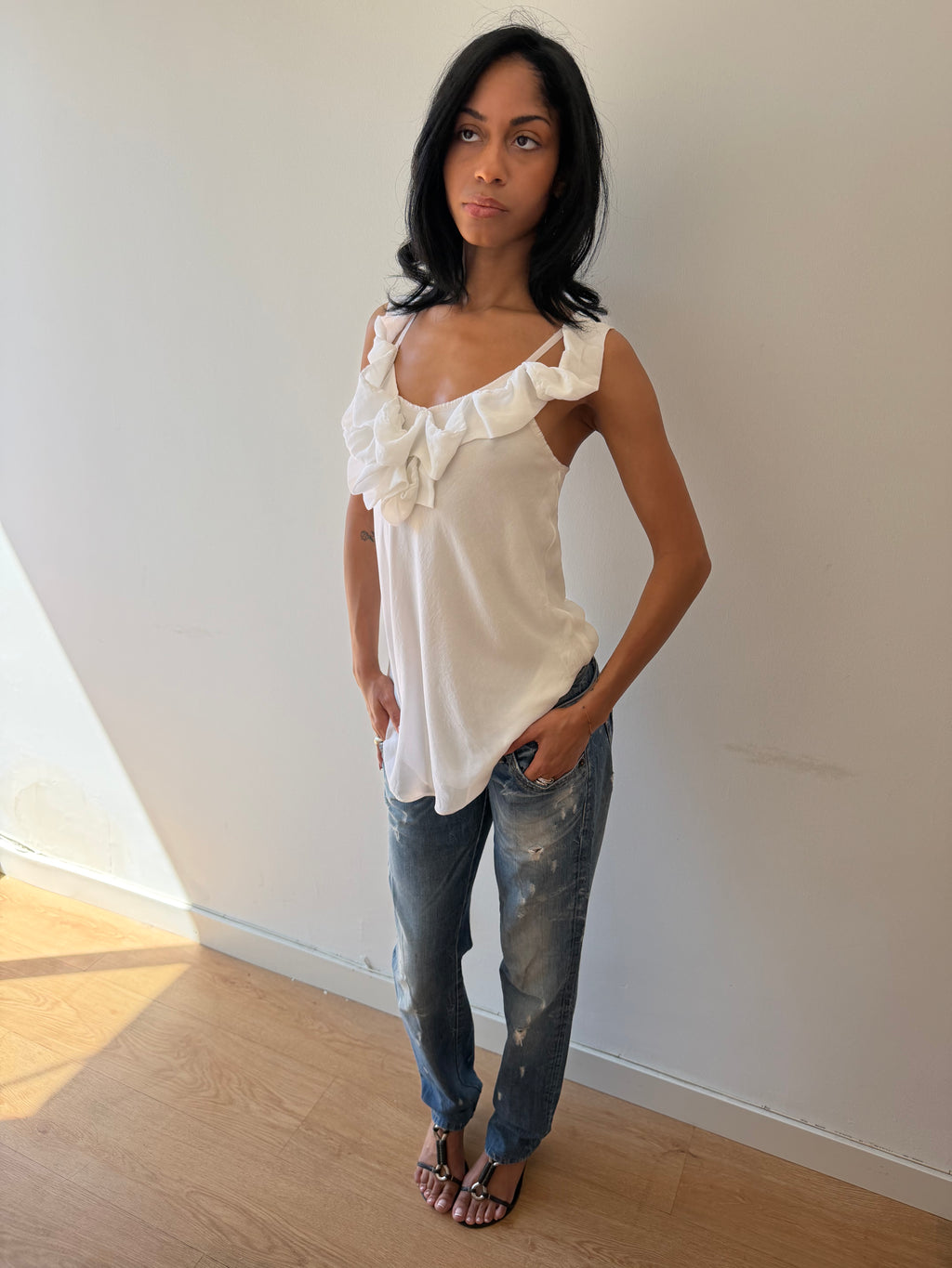 Cop Copine Ruffled Cami Top