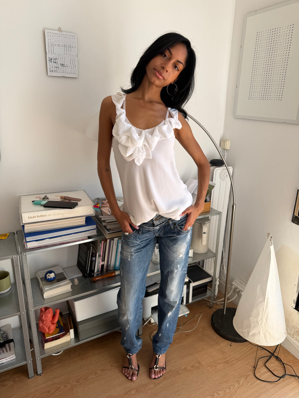 Cop Copine Ruffled Cami Top