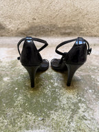 Burberry Patent Leather T-Bar Ruffle Heels